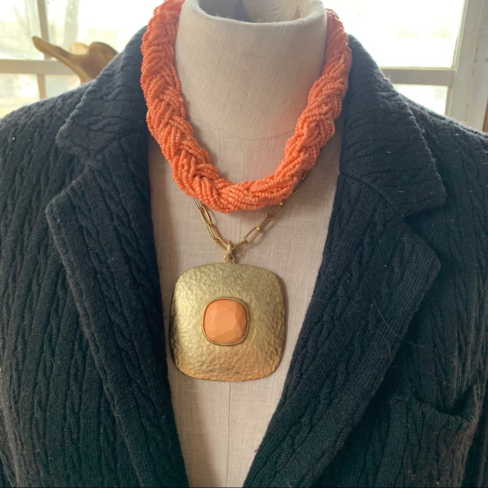 Yosca gold vintage statement necklace